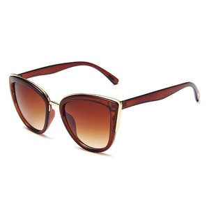 Leo Straight Sunglasses for Lady Retro Gradient  UV400
