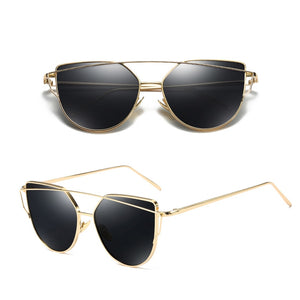 Chica Rose Gold Mirror Sunglasses