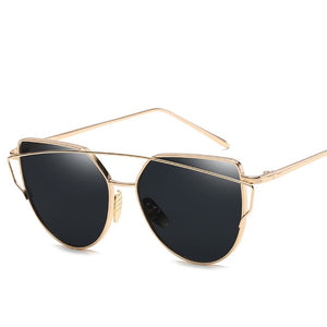 Chica Rose Gold Mirror Sunglasses