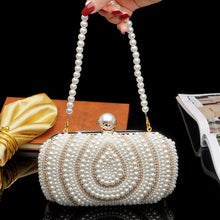 Load image into Gallery viewer, Pearl Embroidery Evening Party Clutch Bag
