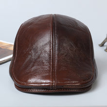 Load image into Gallery viewer, Leather Ear Protection Beret , outdoor Hat
