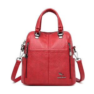 High Quality Leather Backpack Women Shoulder Bags Multifunction Travel Backpack