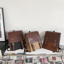 Load image into Gallery viewer, Retro Pu Leather Backpack for Teenagers Girls
