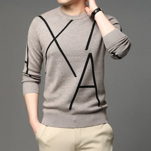 Designer Winter Wool Pullover Black Sweater