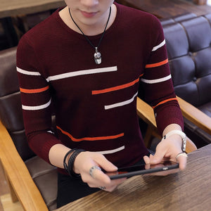 Neck Pullovers Sweater for Men