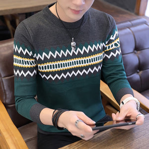 Neck Pullovers Sweater for Men