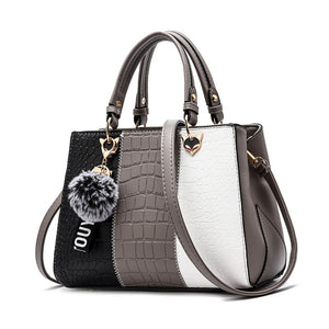 Handbags Leather Stitching Wild Bags for Women