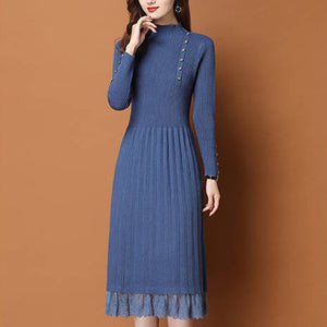 Winter Sweater Knitted a line Dresses