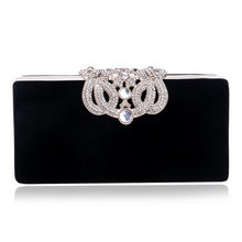 Load image into Gallery viewer, Velvet luxury women clutch party diamonds purse
