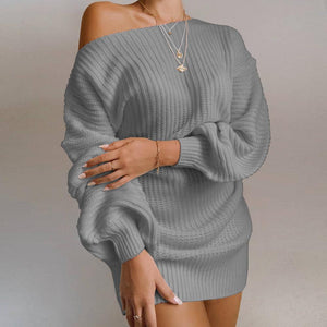 Laura Winter Sweaters Knitted Mini Dress for Women