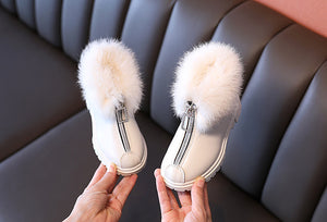 Children Unisex Solid Furry Boots for Boys  and Girls