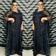 Load image into Gallery viewer, New Style Classic African Women Dashiki Guipure Cord Lace Abaya Stylish Water-Soluble Loose Long Dress + Inside Skirt Free Size
