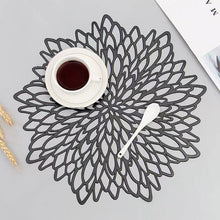 Load image into Gallery viewer, Table Mat Hibiscus Flower Bronzing PVC Placemat Hollow Insulation  Coaster Pads Table Bowl Home Christmas Decor Heat Resistant
