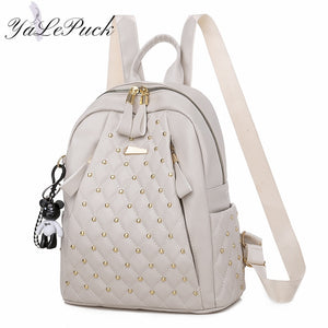high quality leather Vintage backpack for ladies
