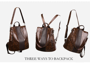 High Quality PU Leather Backpacks Women Fashion Shoulder Bags