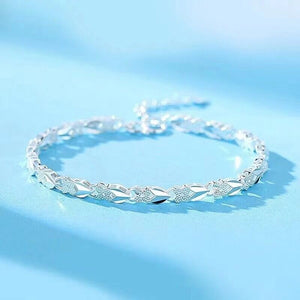 Silver Bracelets Heart leaf For women
