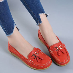 Women Flats Moccasins Leather Shoes