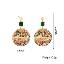 Load image into Gallery viewer, Vintage Big Long Round Drop Earrings for Women
