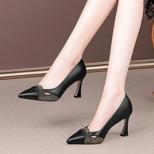 Lady Party Black Heel Shoes